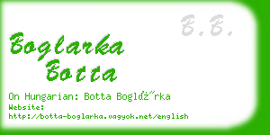 boglarka botta business card